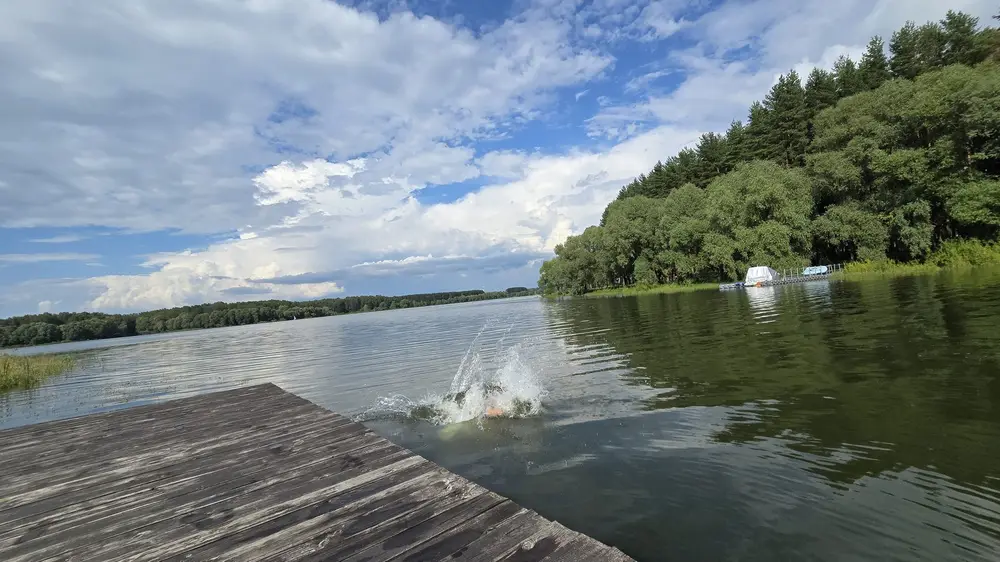 Прыжок в воду с пирса